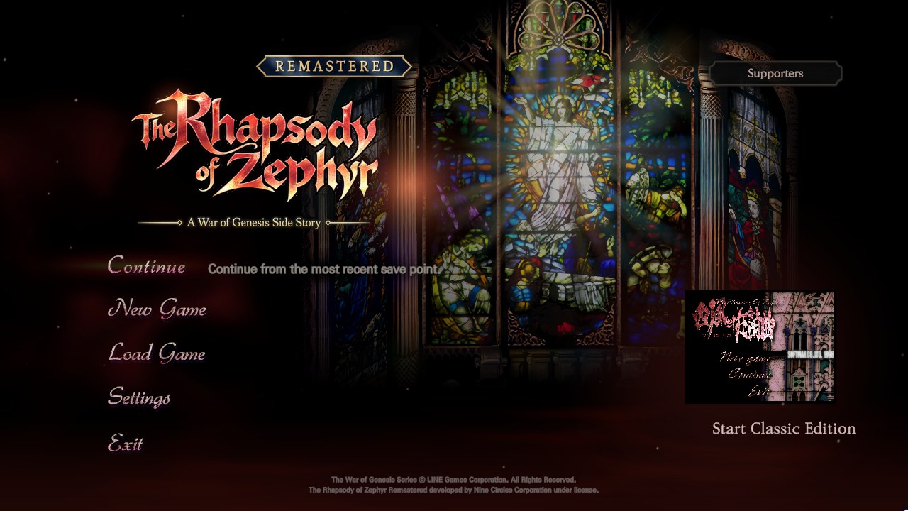 Title screen